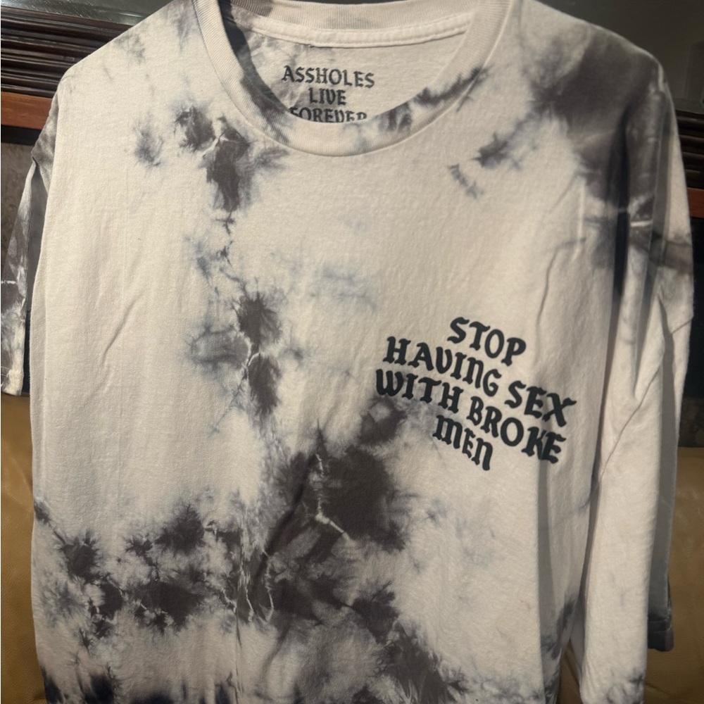 Tie-Dye Short Sleeve Tee - Black and White